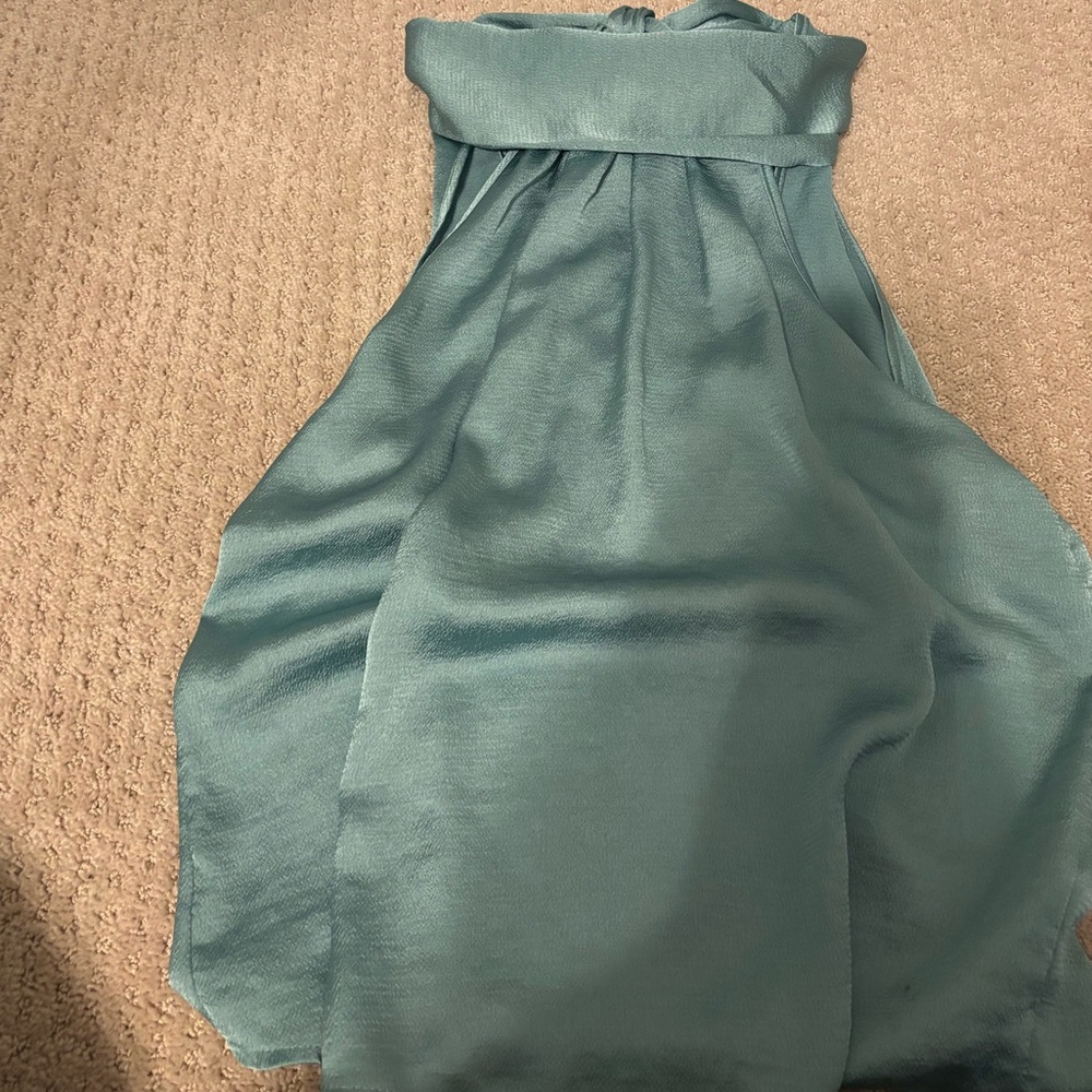 Seafoam Green High Neck Sleeveless Top